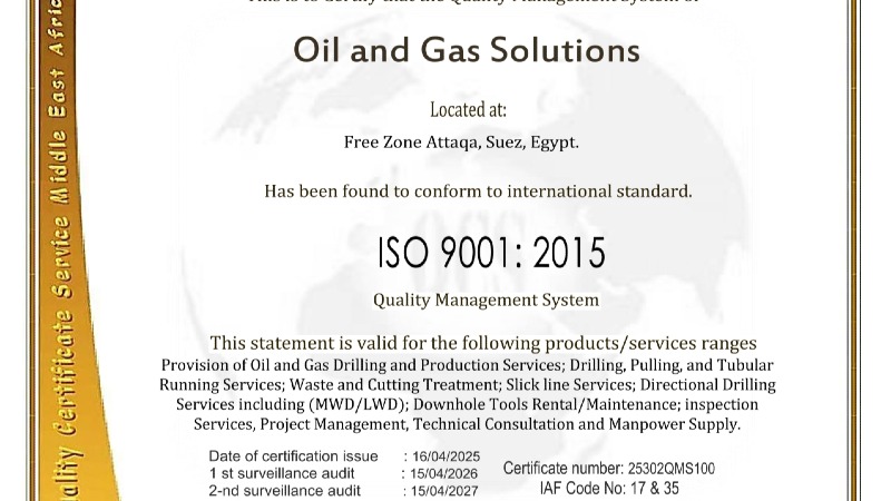ISO Certificate